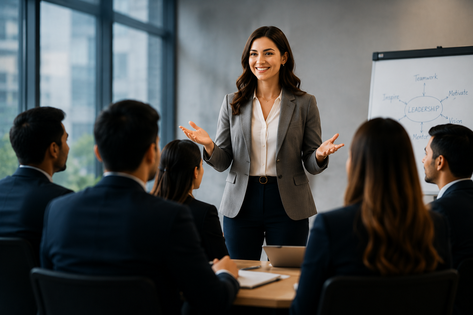 Professional in a modern training and development session